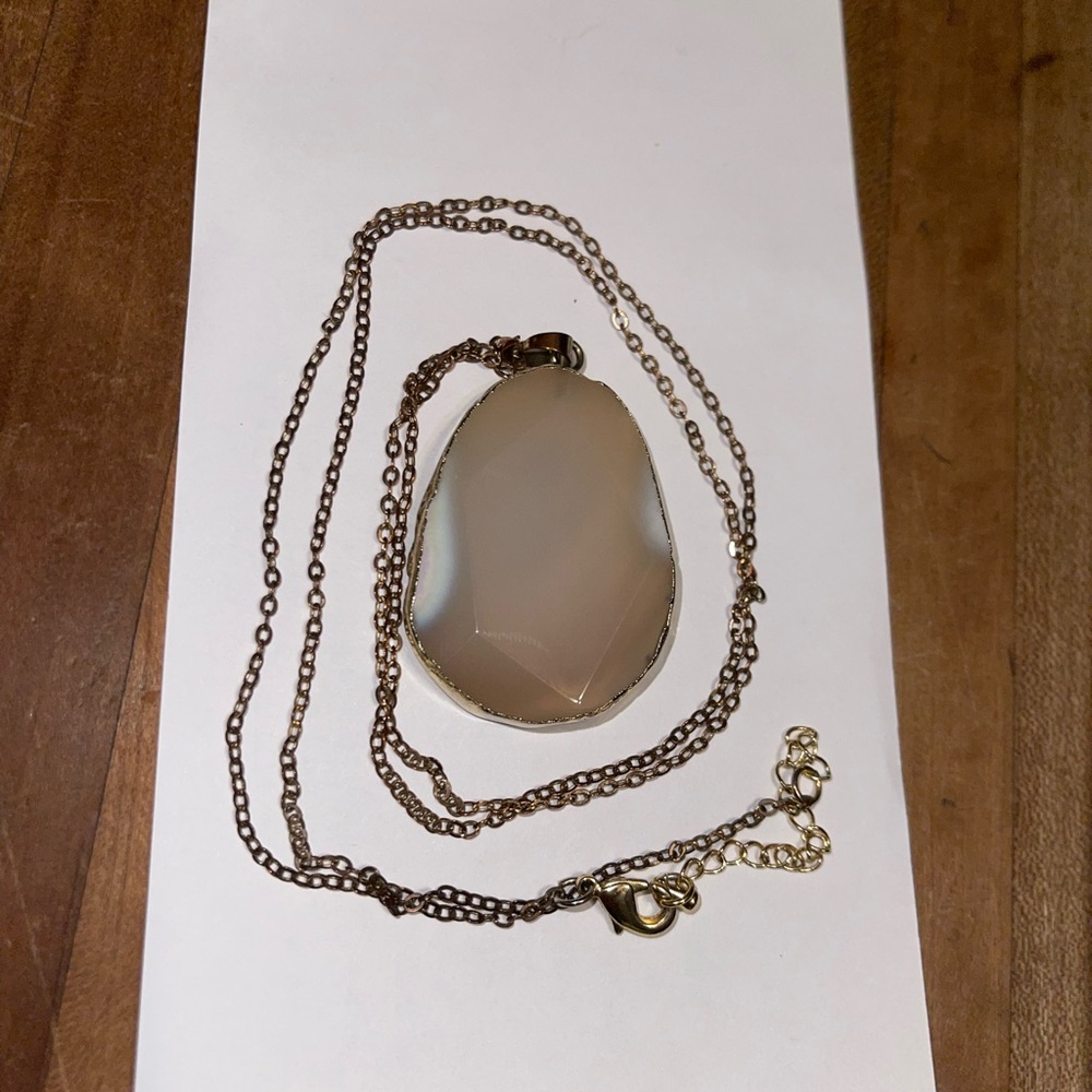 Quartz-like necklace - 29” Chain
